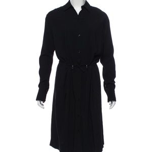 Vince Black Button-up Midi Dress S